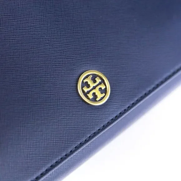 NWT Tory Burch Robinson Chain Wallet Tory Navy